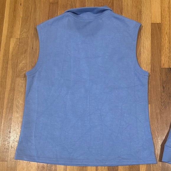 Glamaker | Women’s Periwinkle/Blue Sleeveless Zip-Up Top and Shorts Set - Picture 13 of 14